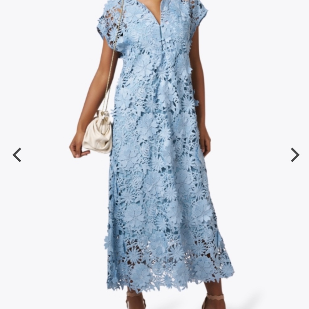 Abbey Glass Vera caftan gown ice blue